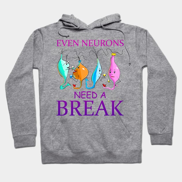 Even Neurons Need a Break: Chill Mode Hoodie by LavalTheArtist